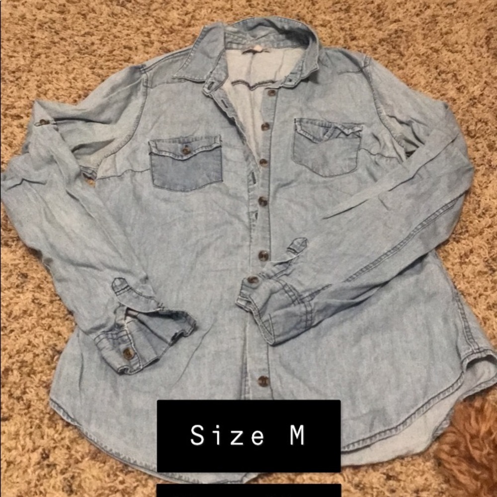 Blue button up